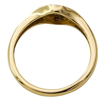 9ct gold Diamond Signet Ring size R